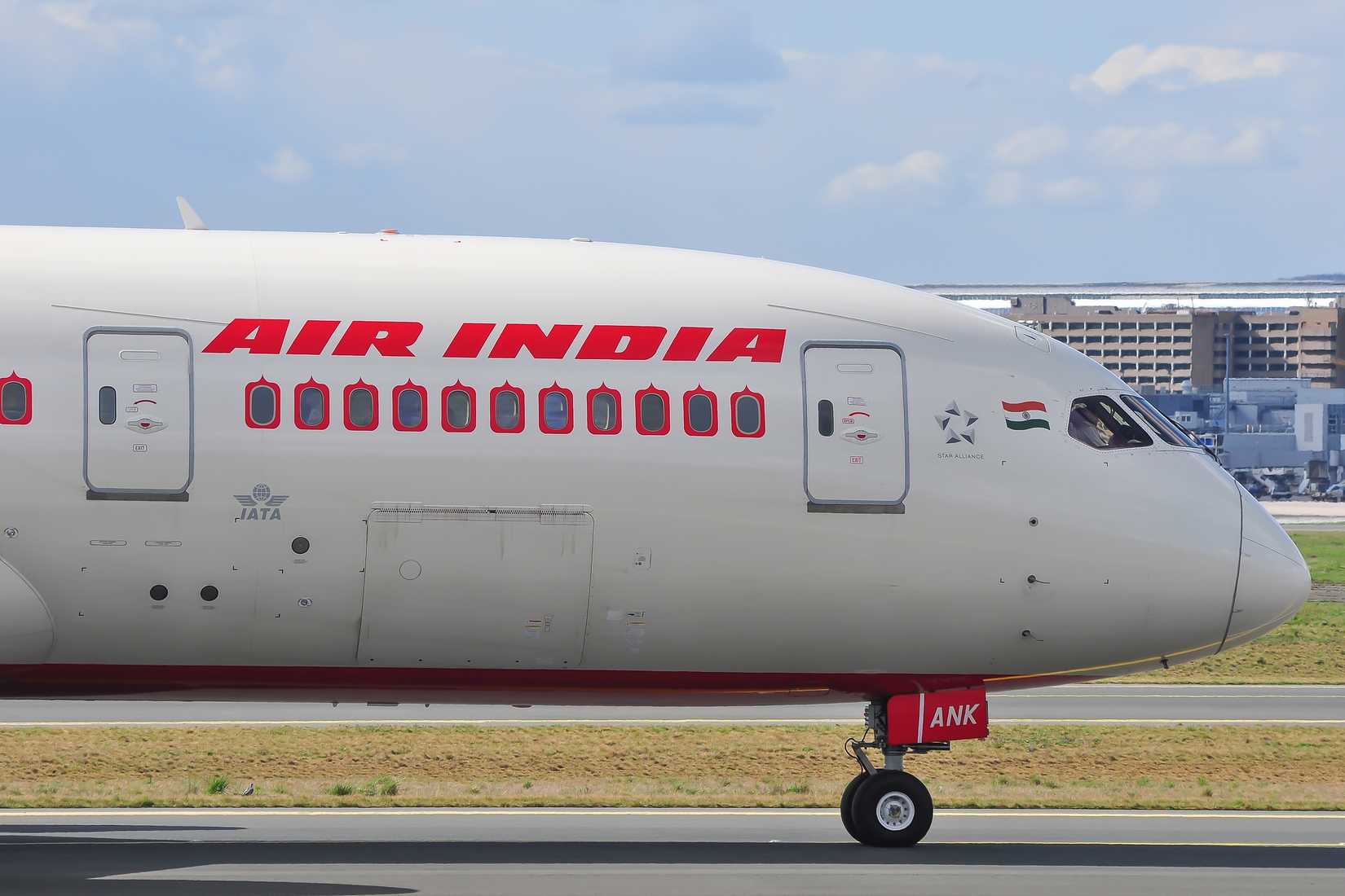 Air India Boeing 787-8 in airport.