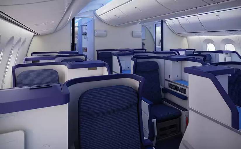 ANA 787 business class staggered