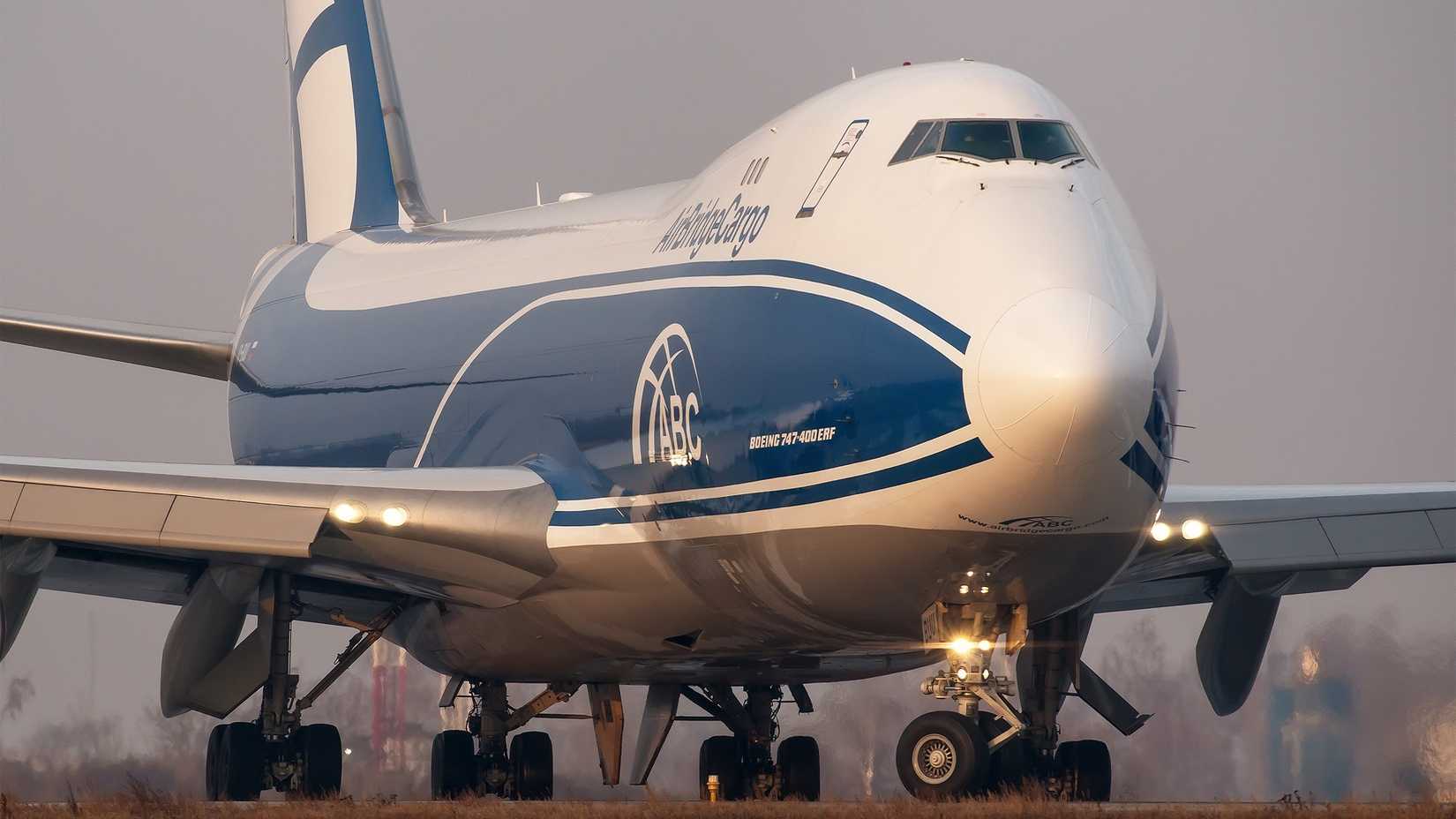 Boeing 747-400 Air Bridge Cargo taxiing for take off at Domodedovo International airport