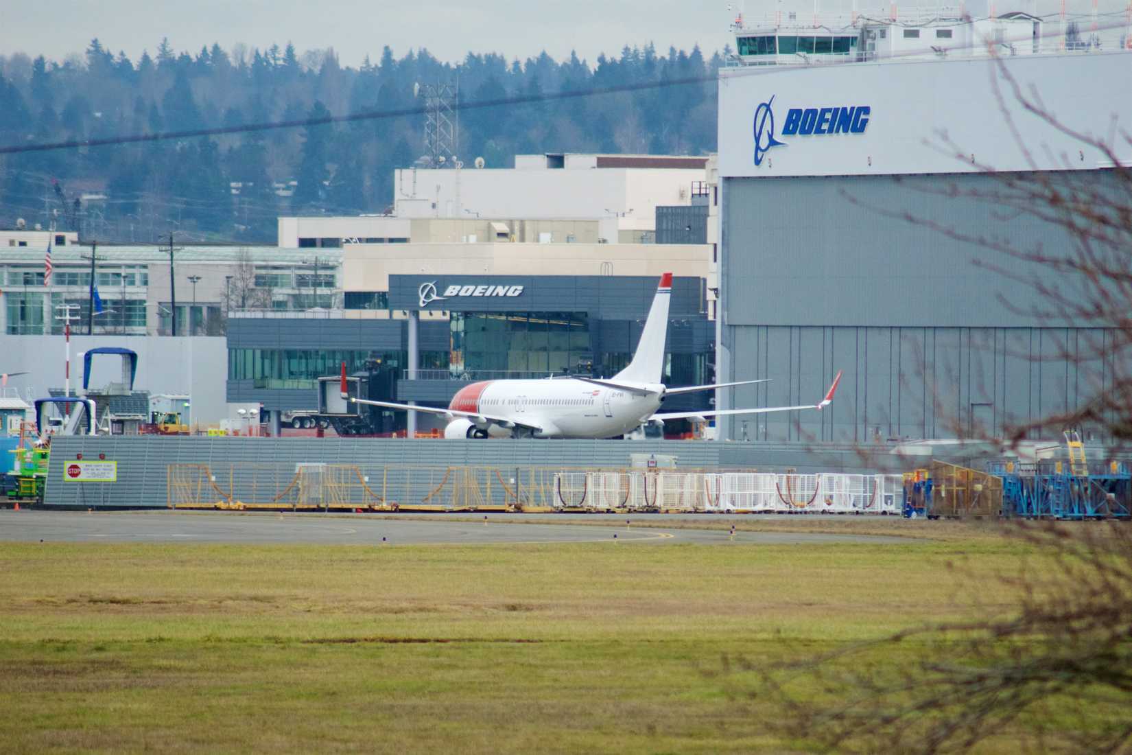 Boeing Factory with Aircraft.-1