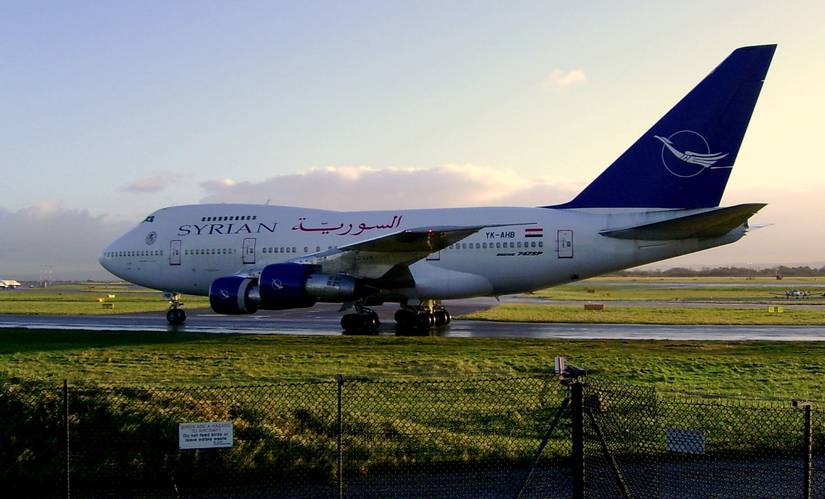 Syrian Air Boeing 747SP Taxiing In Manchester