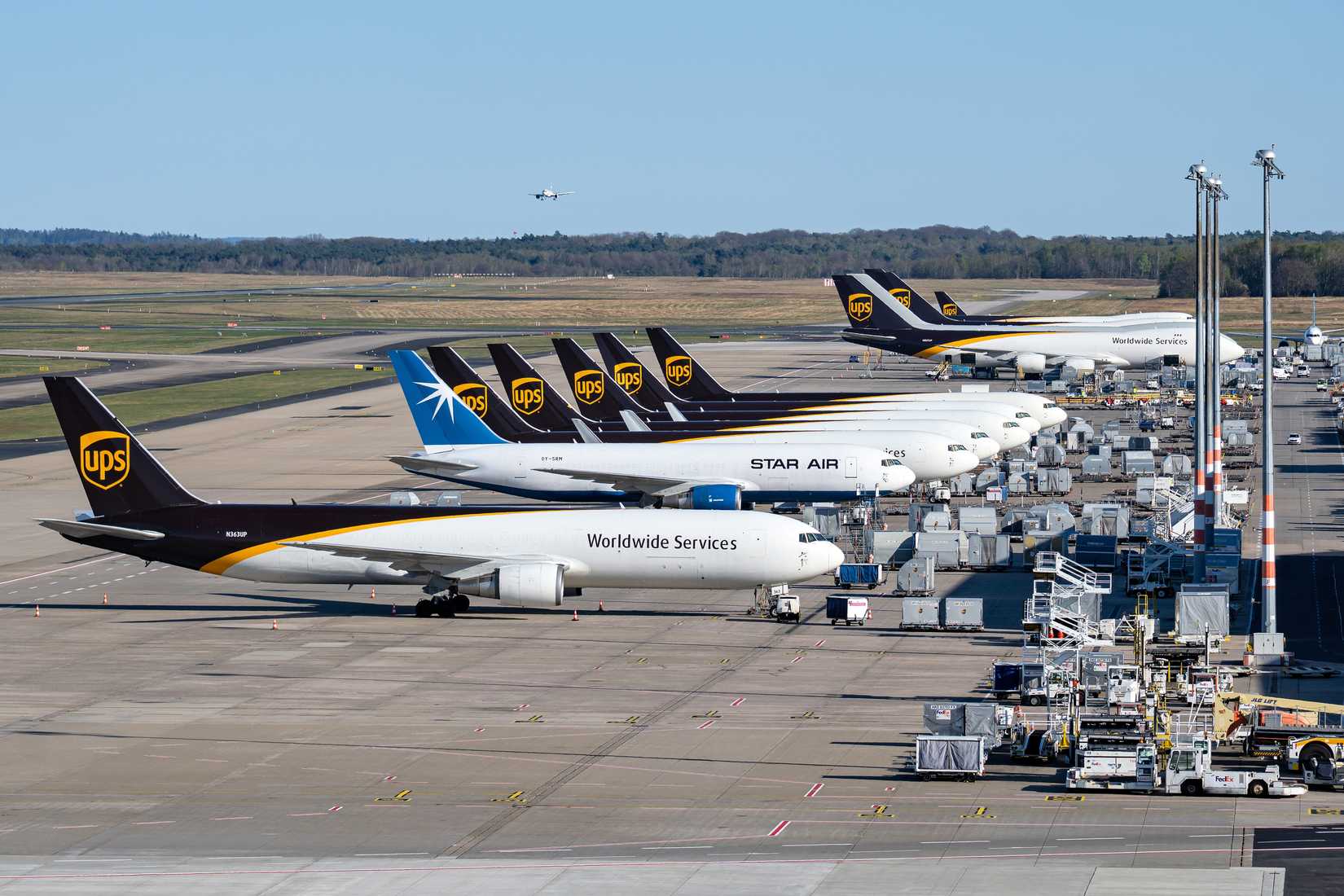 Cologne Bonn Airport cargo ramp.
