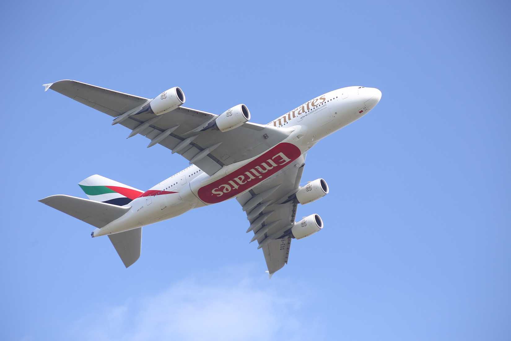 Emirates Airbus A380 underside