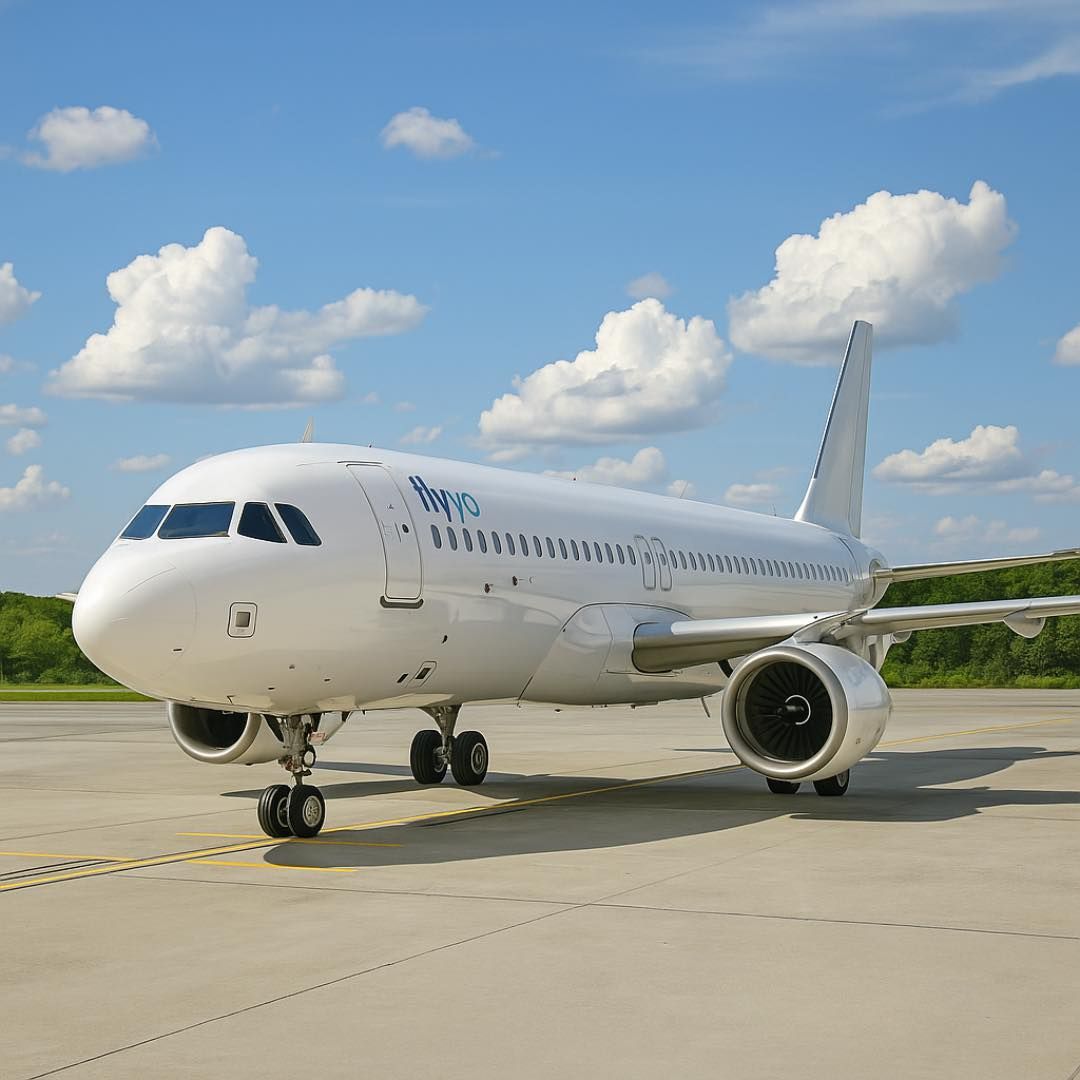 Flyyon Airbus A320 on tarmac