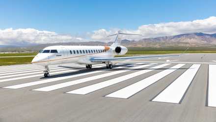 Global 7500 On Ground Side Shot Left