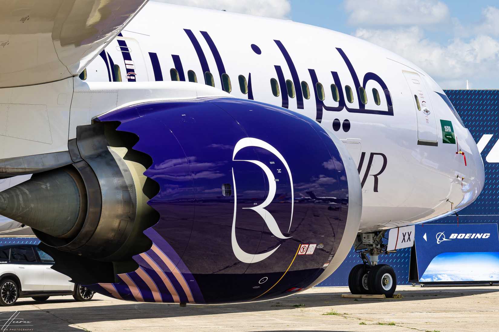 Riyadh Air 787 engine nacelle