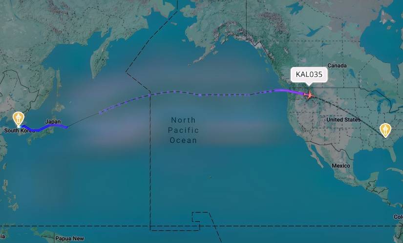 Korean Air Seoul to Atlanta 777-300ER