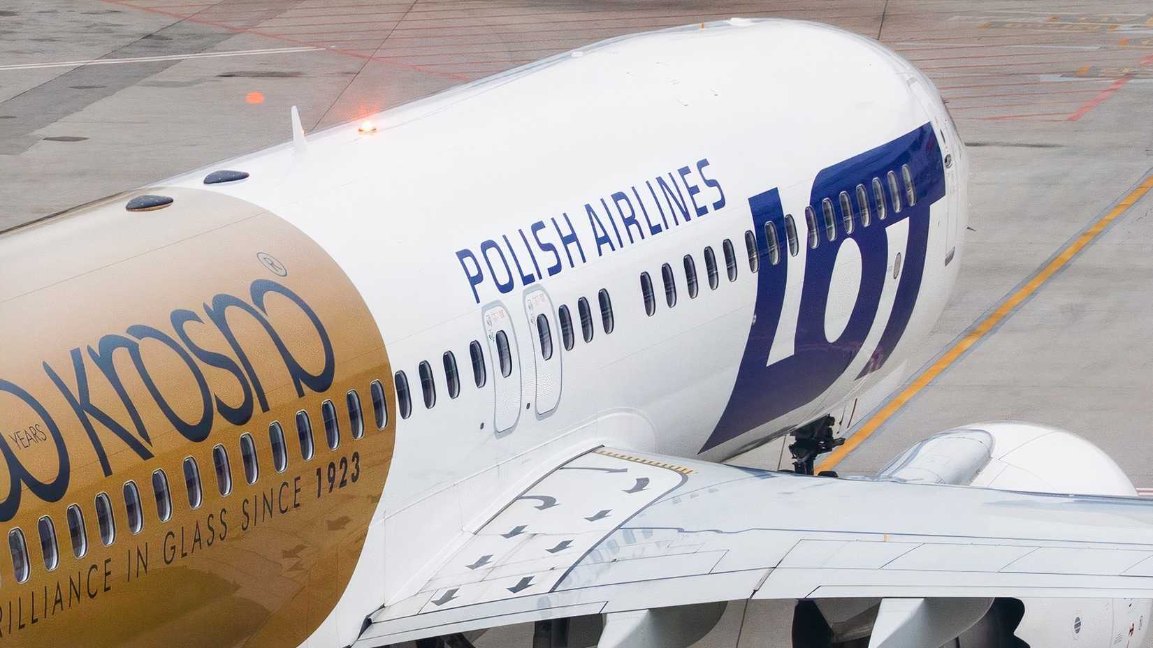 LOT Polish Boeing 737 MAX 8 on the ground ahead of its next flight