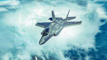 F-35 fighter jet in flight custom thumbnail