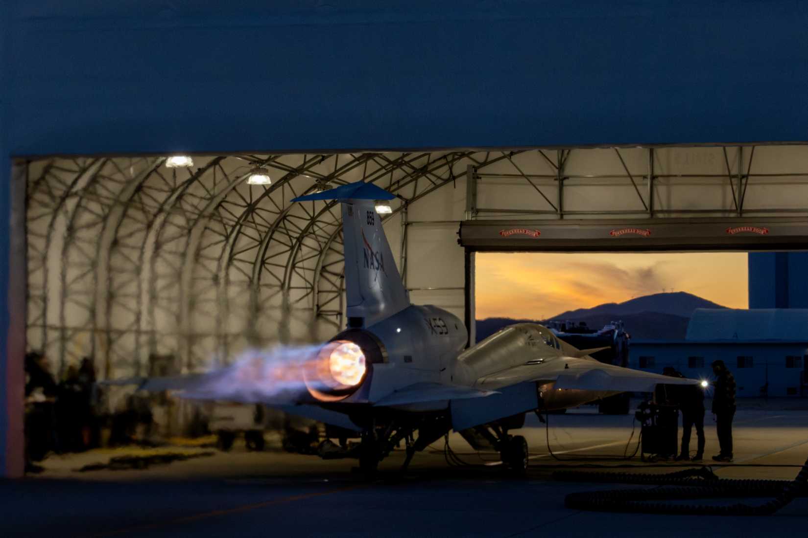 NASA’s X-59 maximum afterburner testing at Lockheed Martin Skunk Works in Palmdale, California. 