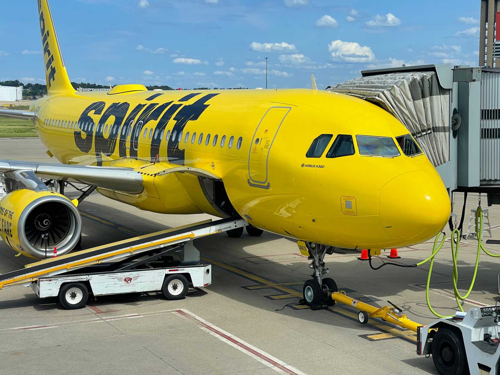 Pittsburgh, Spirit Airlines Jet at Airport Terminal