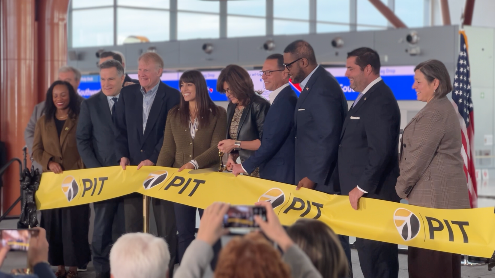 Pittsburgh International Airport new terminal ribbon-cutting ceremony