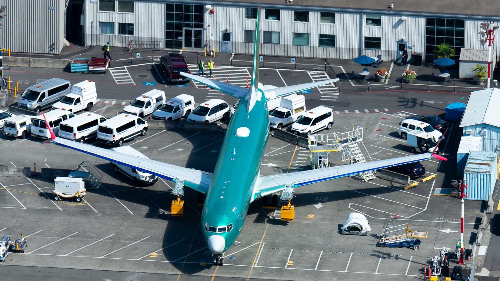 A Boeing 737 MAX parked in Renton