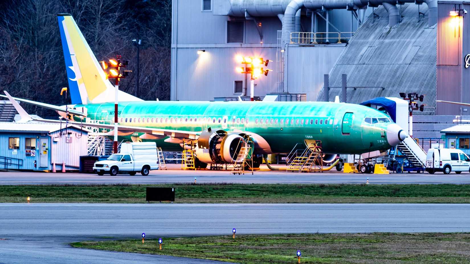 A Boeing 737 MAX in Renton