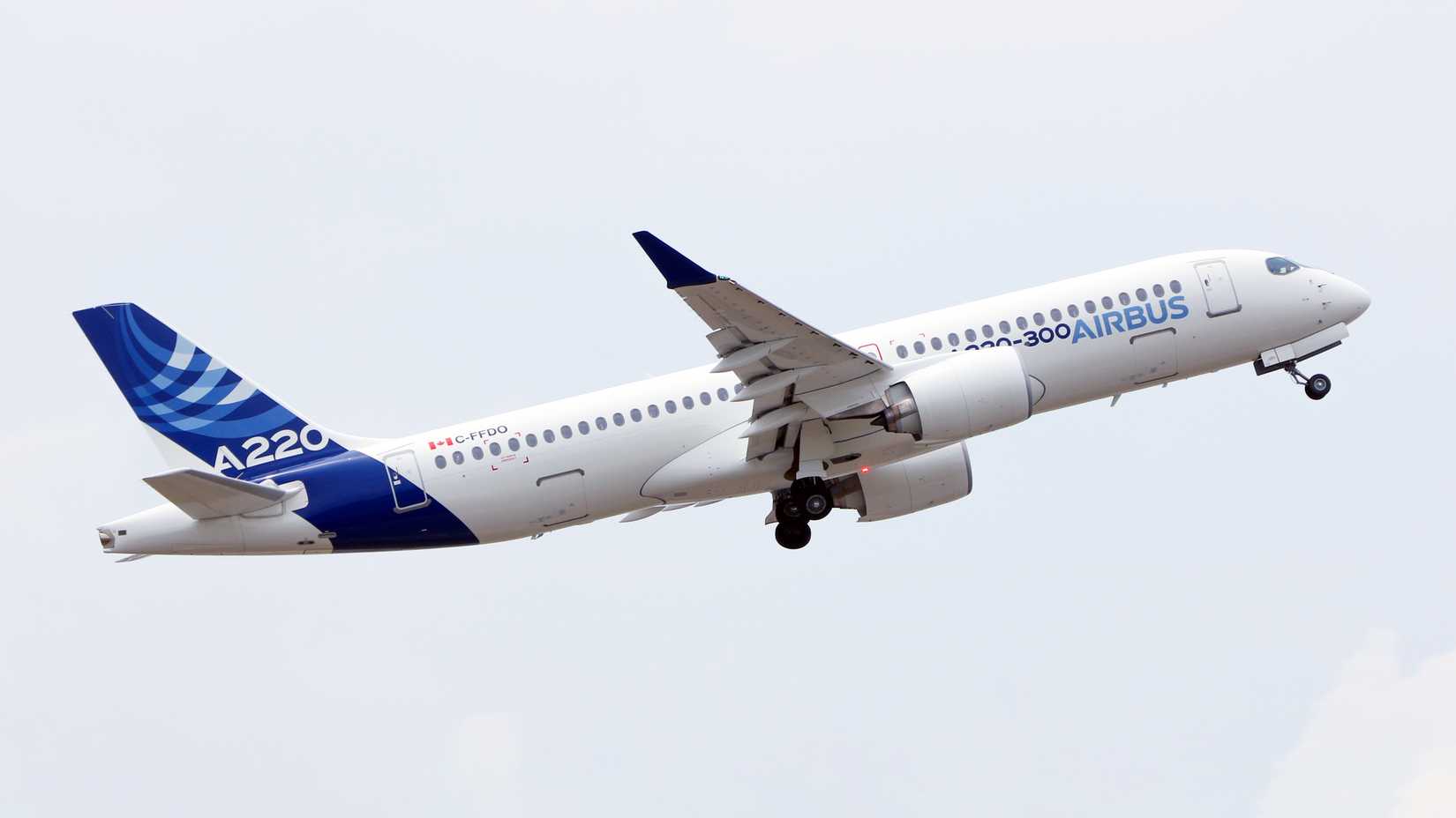 Airbus A220 demonstrator (Reg: C-FFDO) departs KLIA on a 2 hour long demo flight