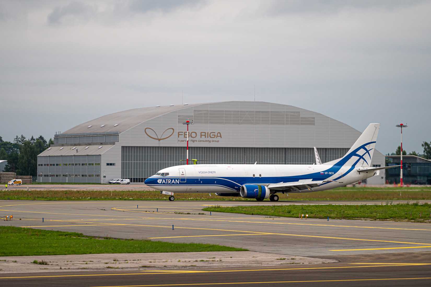 Boeing 737 VP-BCK of ATRAN - Aviatrans Cargo Airlines at Riga International Airport (RIX)