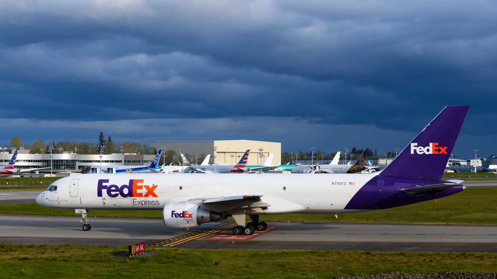 FedEx Boeing 757-200F aircraft on the runway