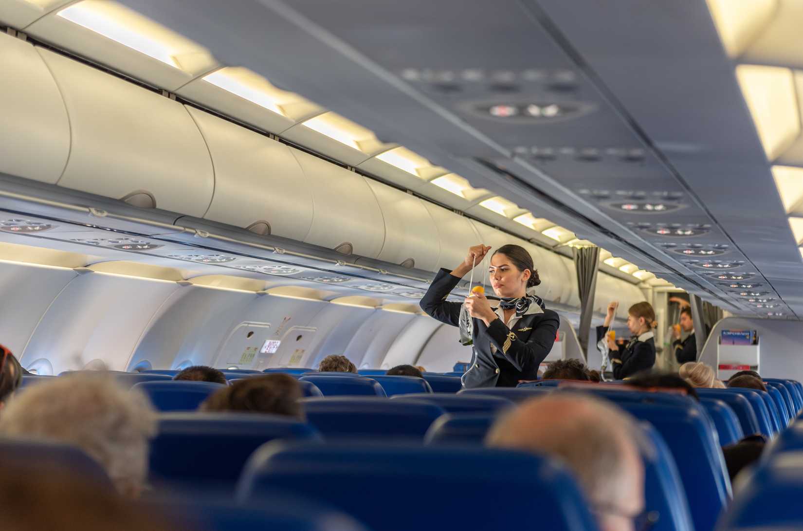 cabin crew safety demonstration
