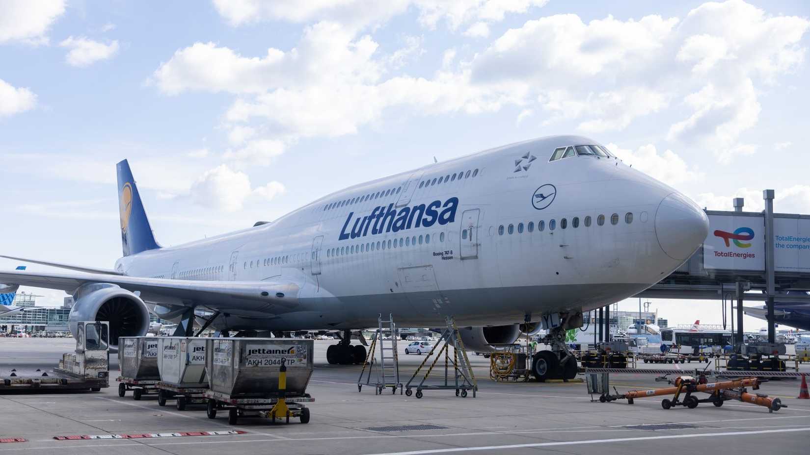Lufthansa Boeing 747-8 Parked At Gate