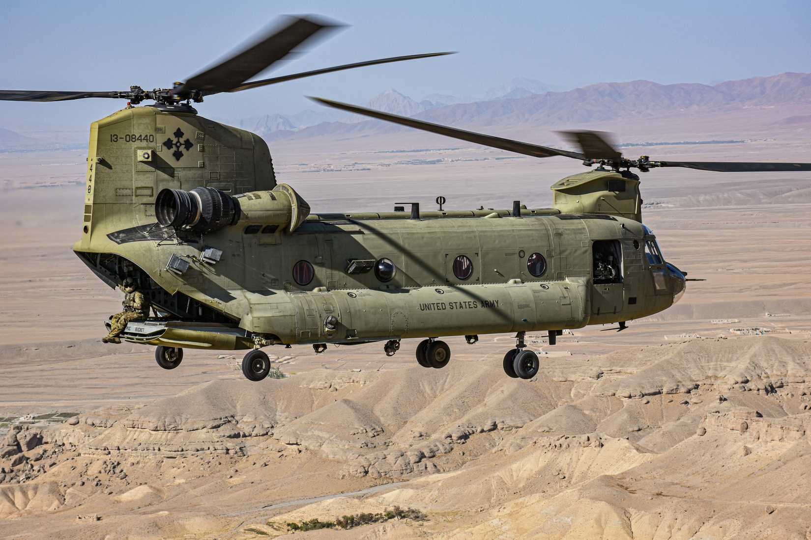 Boeing H-47 Chinook In Flight