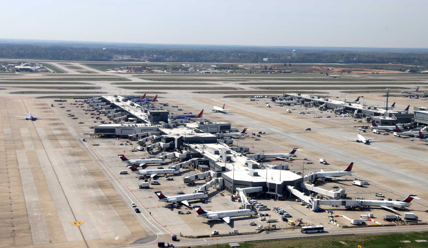 Aircraft Parked At Atlanta-Hartsfield Jackson