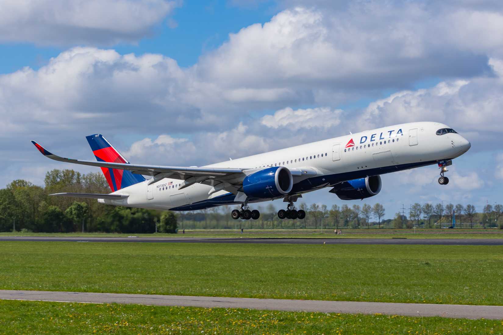 Delta Air Lines Airbus A350-900 taking off