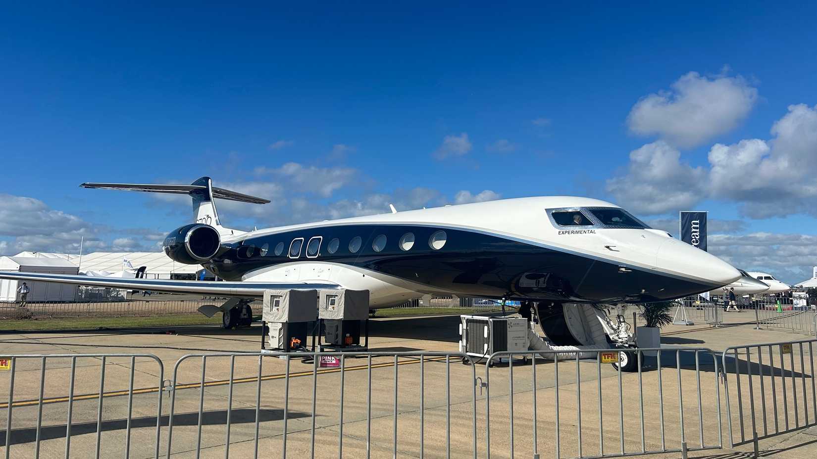 A Gulfstream G700 parked at the tarmac