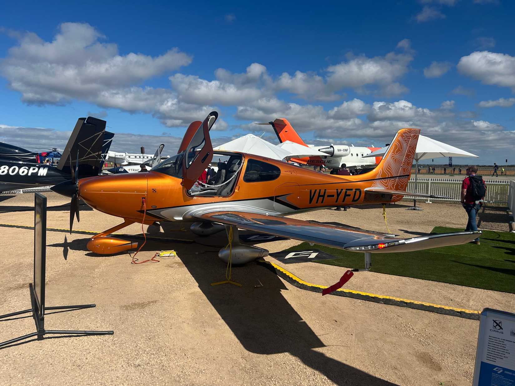 Cirrus SR22 composite aircraft displayed at Avalon Airshow