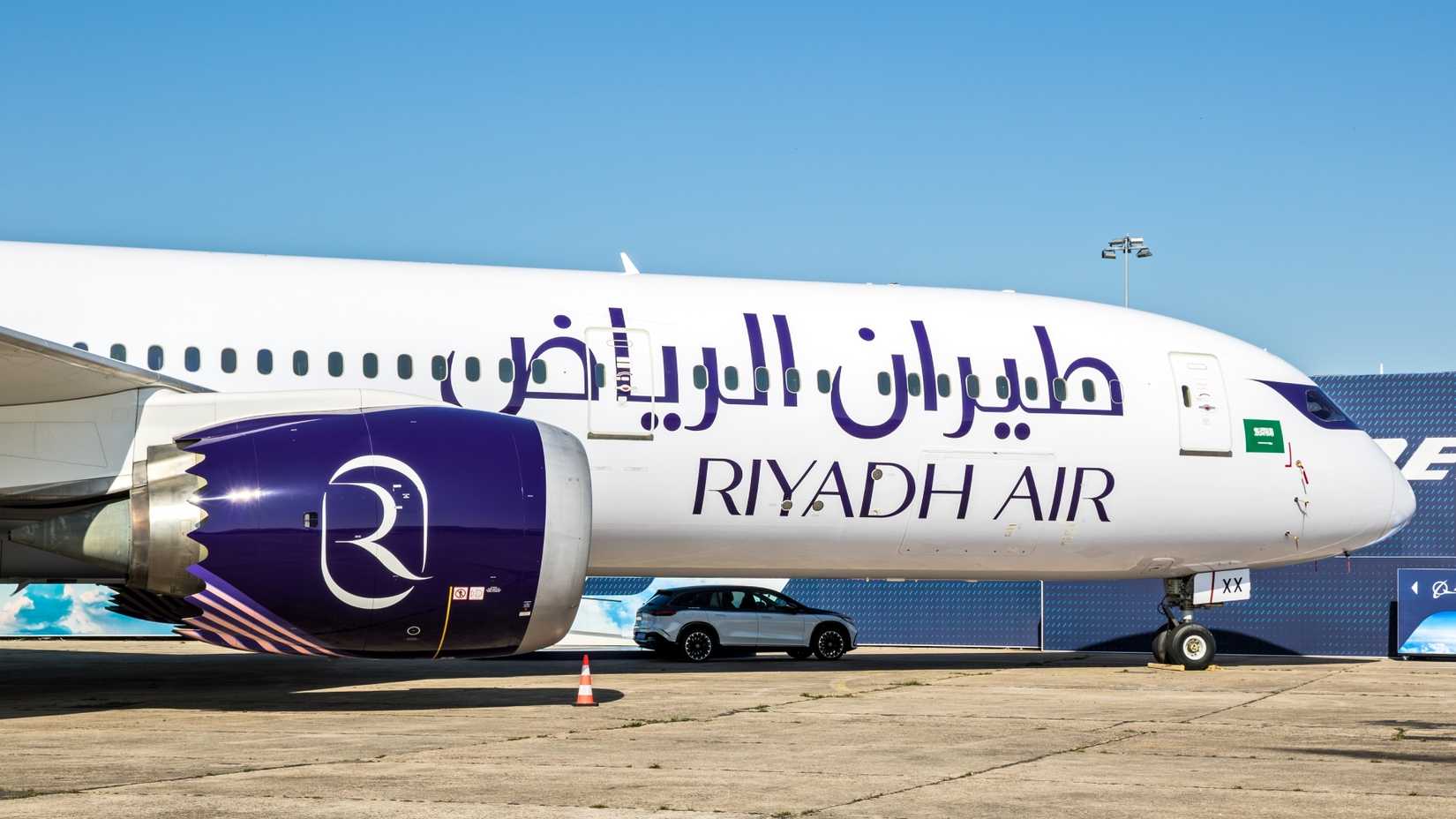 Riyadh Air White Boeing 787 Nose