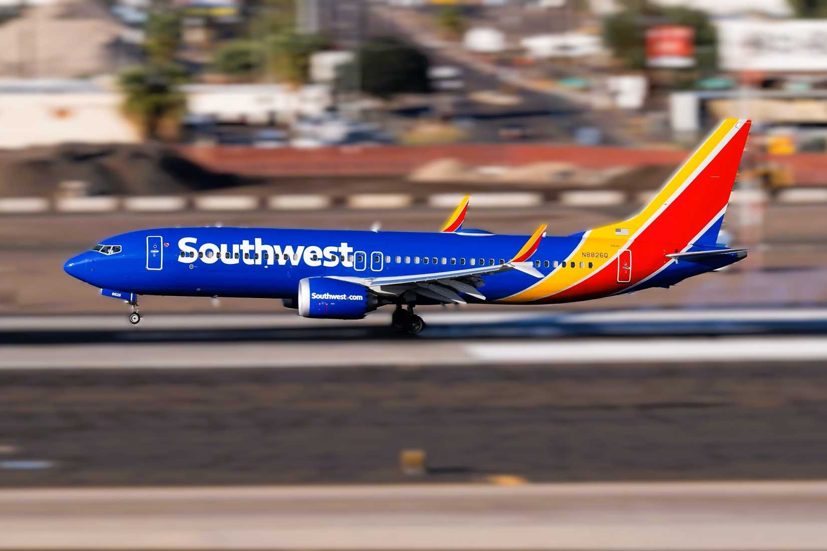 Southwest 737 MAX 8 taking off
