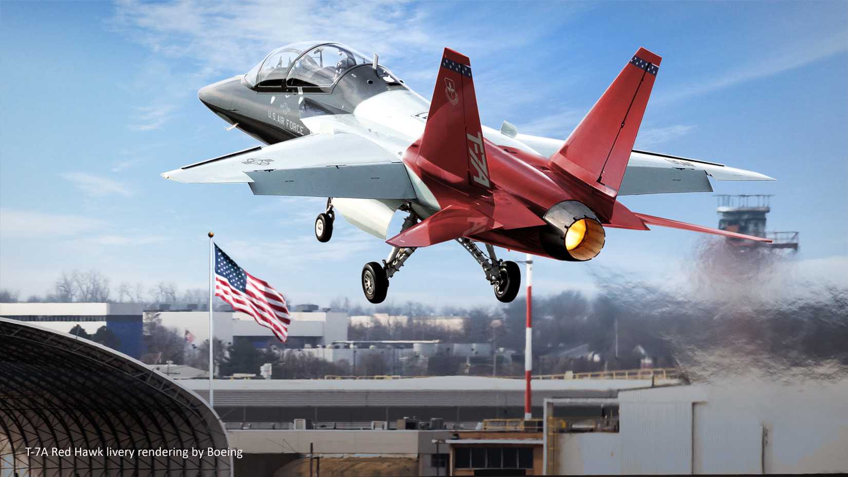 T-7A Redhawk with afterburner