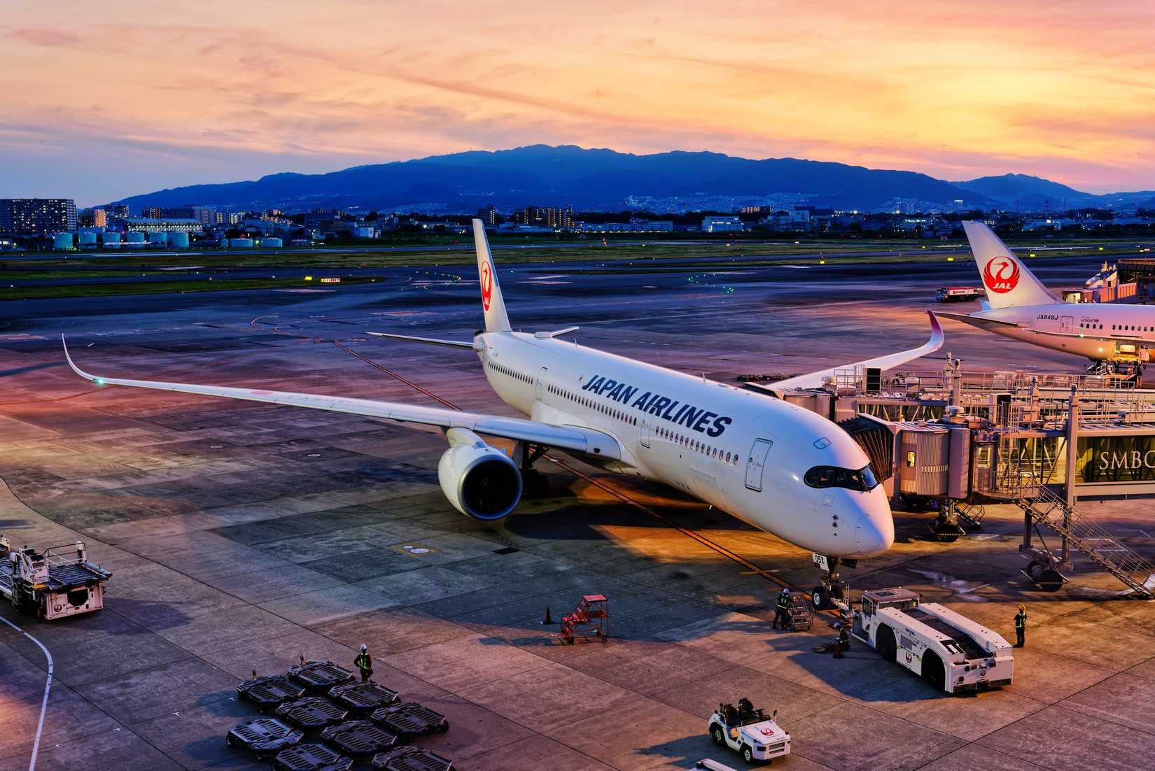 Japan Airlines A350 on tarmac