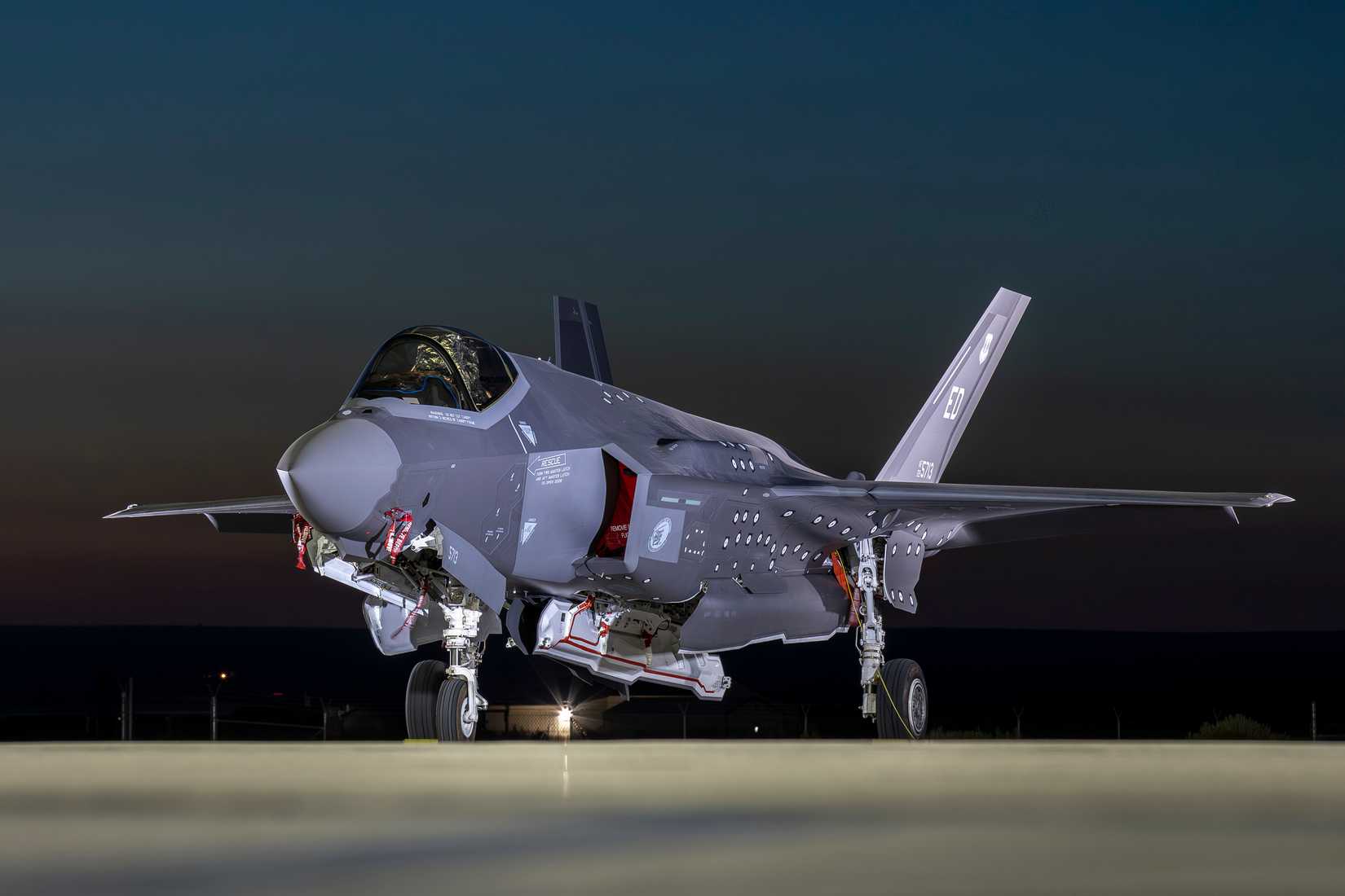 The 461st FLTS, F-35 Integrated Test Force, at Edwards Air Force Base in California received a newly instrumented F-35A.