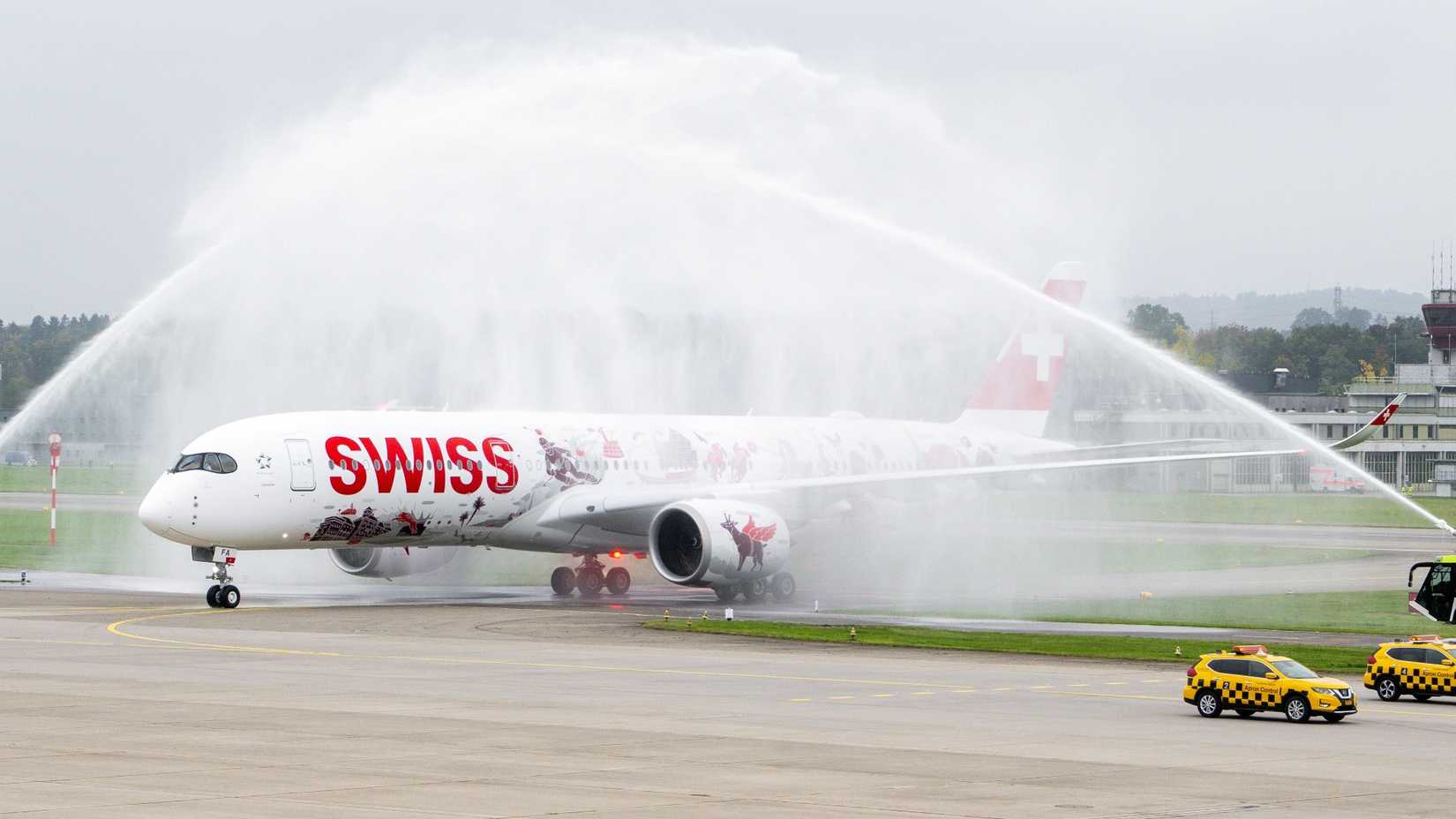 SWISS A350 Water Cannon Salute