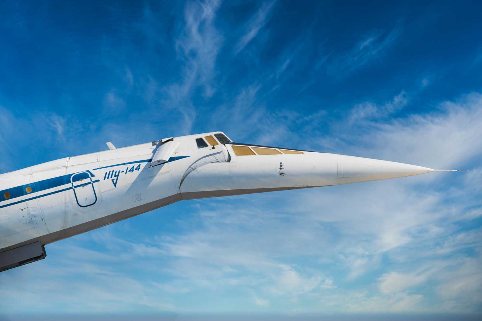 Tupolev TU-144 supersonic aircraft picture. 01-09-2024, Sinsheim, Germany.