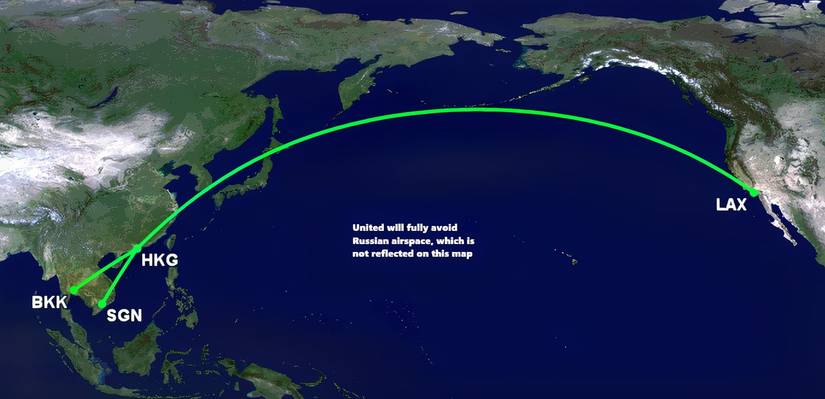 UA LAX-HKG-BKK and LAX-HKG-SGN