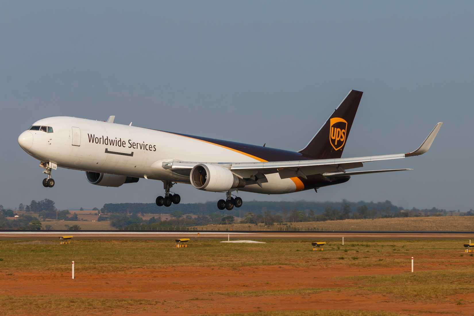 UPS Boeing 767 freighter at Viracopos Airport, Campinas, Brazil.