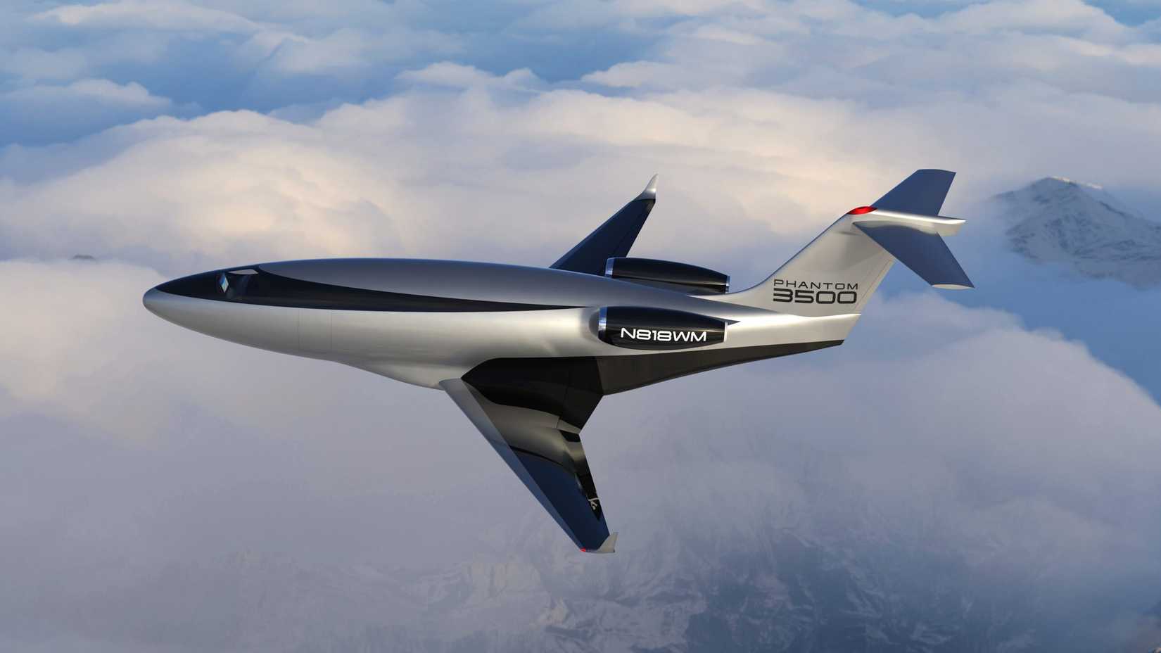 The Phantom 3500 flying in the sky