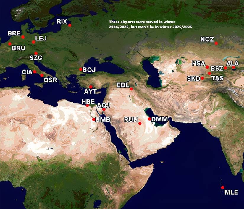 Wizz Air's 22 cut airports