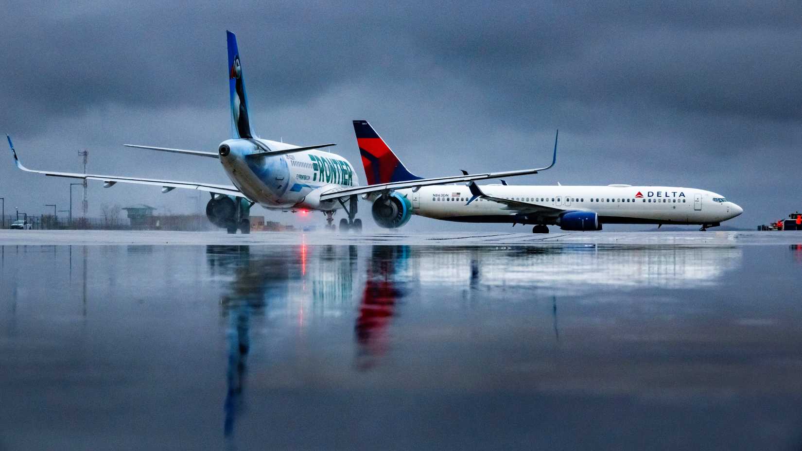 Delta Air Lines and Frontier Airlines at Denver
