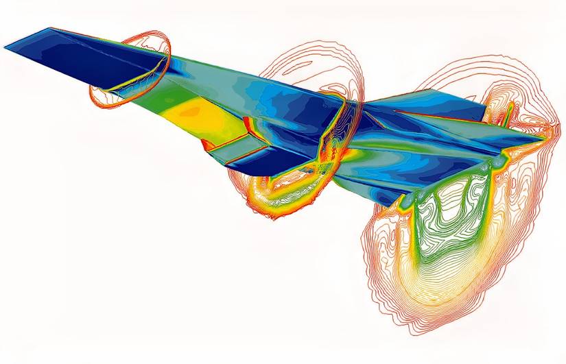 X-43A (Hyper_-_X) Mach 7 computational fluid dynamic (CFD) chart
