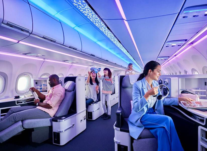 A321XLR cabin with passengers