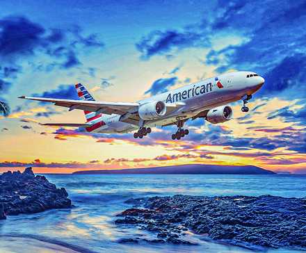 An American Airlines Boeing 777-200 In The Skies