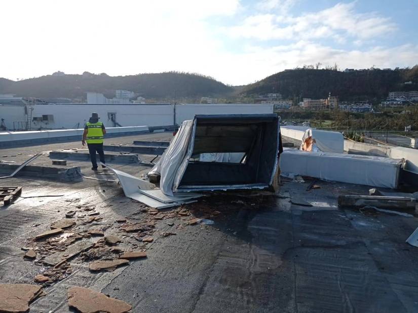 Sangster International Airport damaged airbridge
