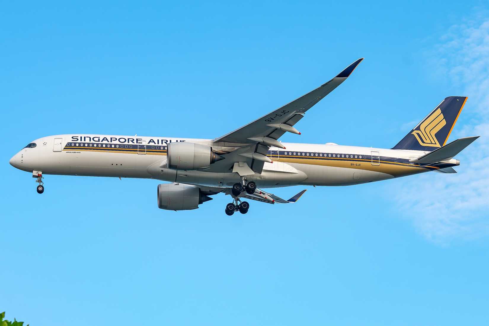 A Singapore Airlines Airbus A350-900XWB.