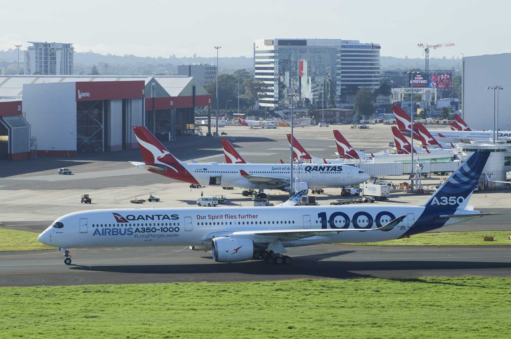 A350-1000 arrival at Sydney Airport - demonstration tour