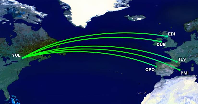 Air Canada's initial 5 long-haul A321XLR routes