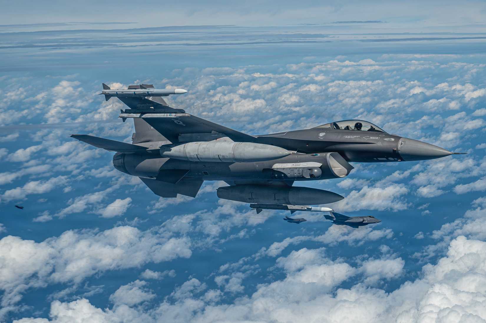 Air Force F-16C Fighting Falcon assigned to the 119th Expeditionary Fighter Squadron.
