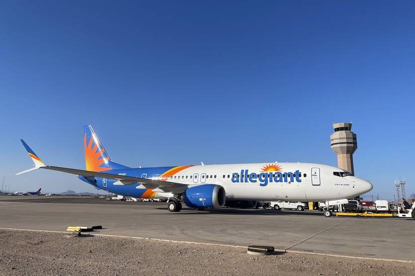 Allegiant Air Boeing 737 MAX 8 on the tarmac