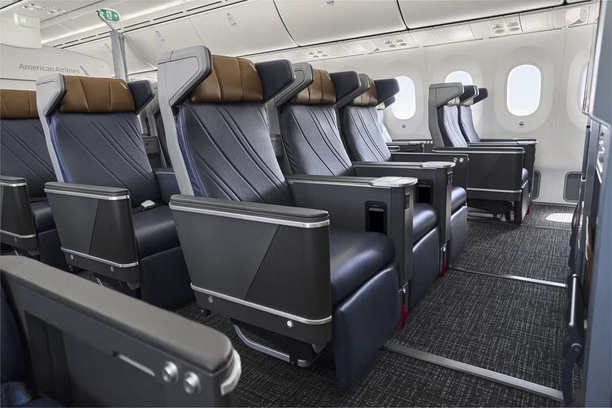 American Airlines Premium Economy Cabin On The Boeing 787-9